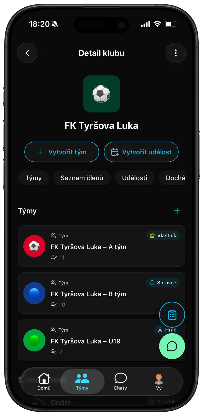 Správa týmů